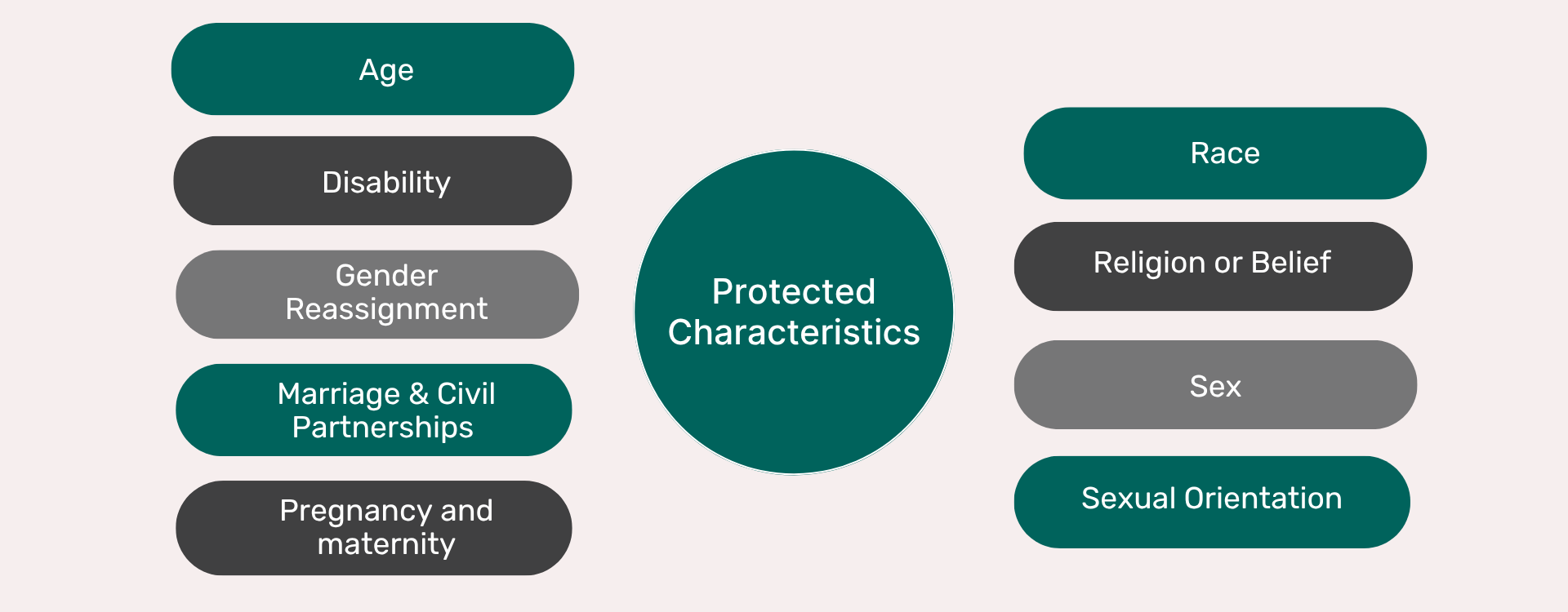 List of Protected Characteristics from Pure Human Resources
